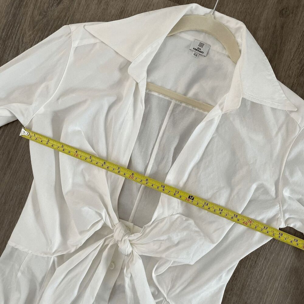 Gil Santucci Shirt Dress White Size 44 - Picture 4 of 8